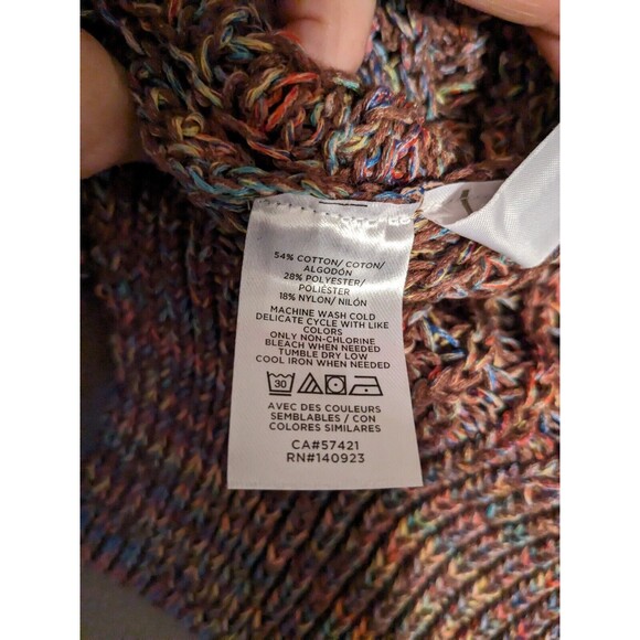 Lou & Grey Cardigan Sweater NWT Small Knit Rainbow - Picture 5 of 8